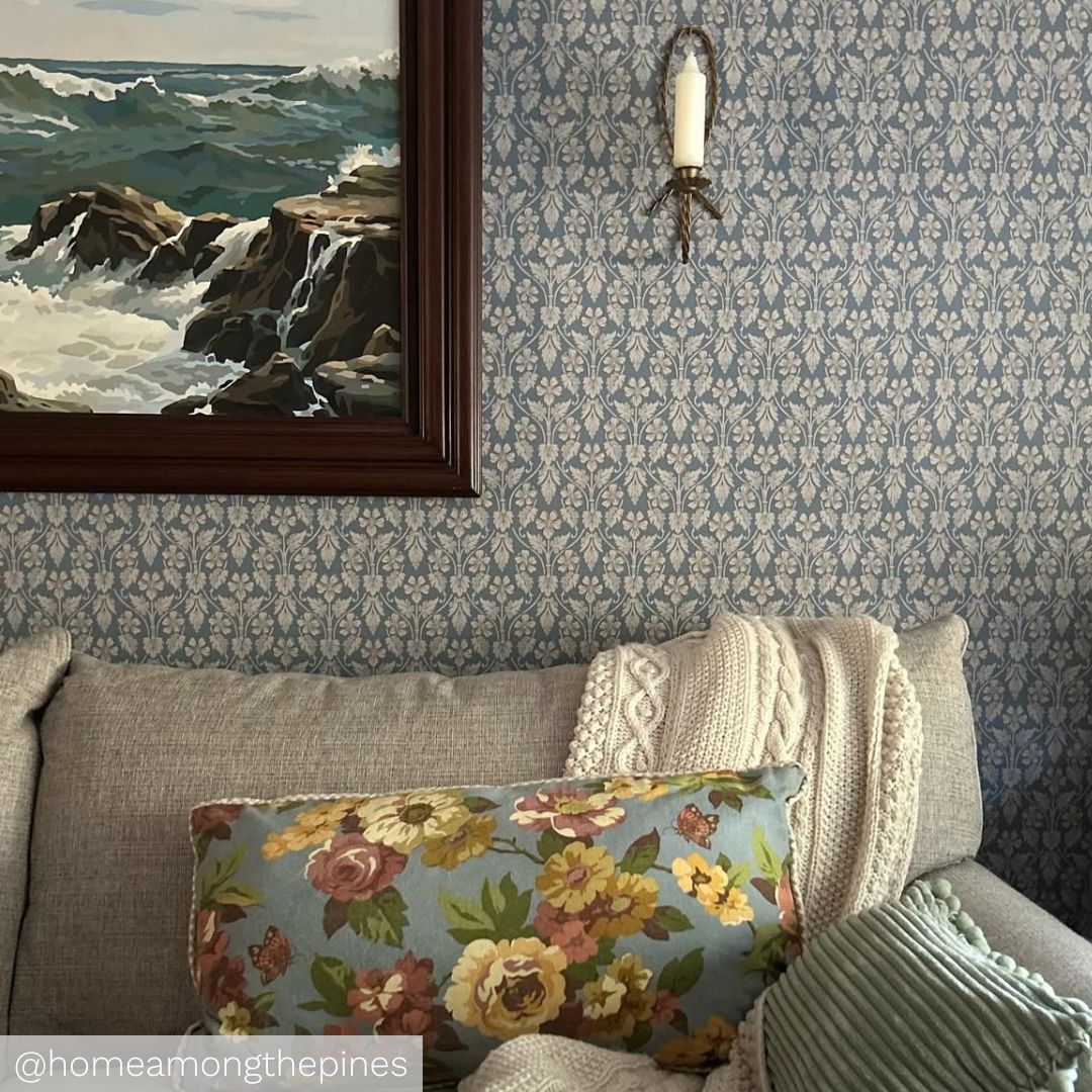 Nora Wallpaper - Blue - Boråstapeter - 4535 - Premier Wallcovering