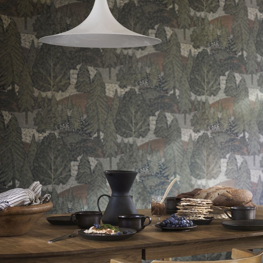 Northern Forest Wallpaper - Blue - Boråstapeter - 4701 - Premier Wallcovering