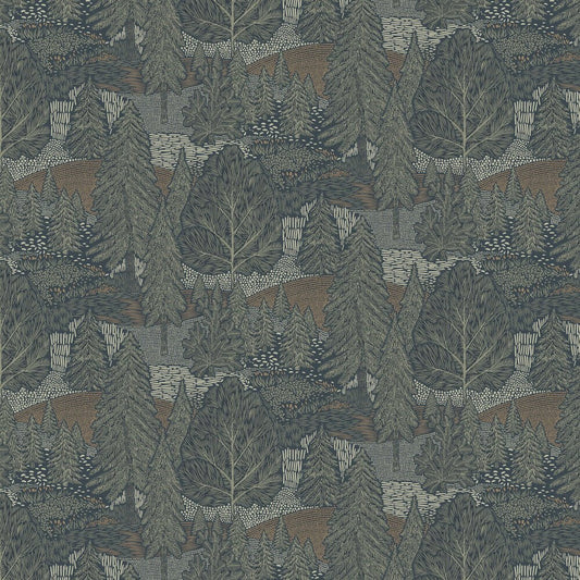 Northern Forest Wallpaper - Blue - Boråstapeter - 4701 - Premier Wallcovering