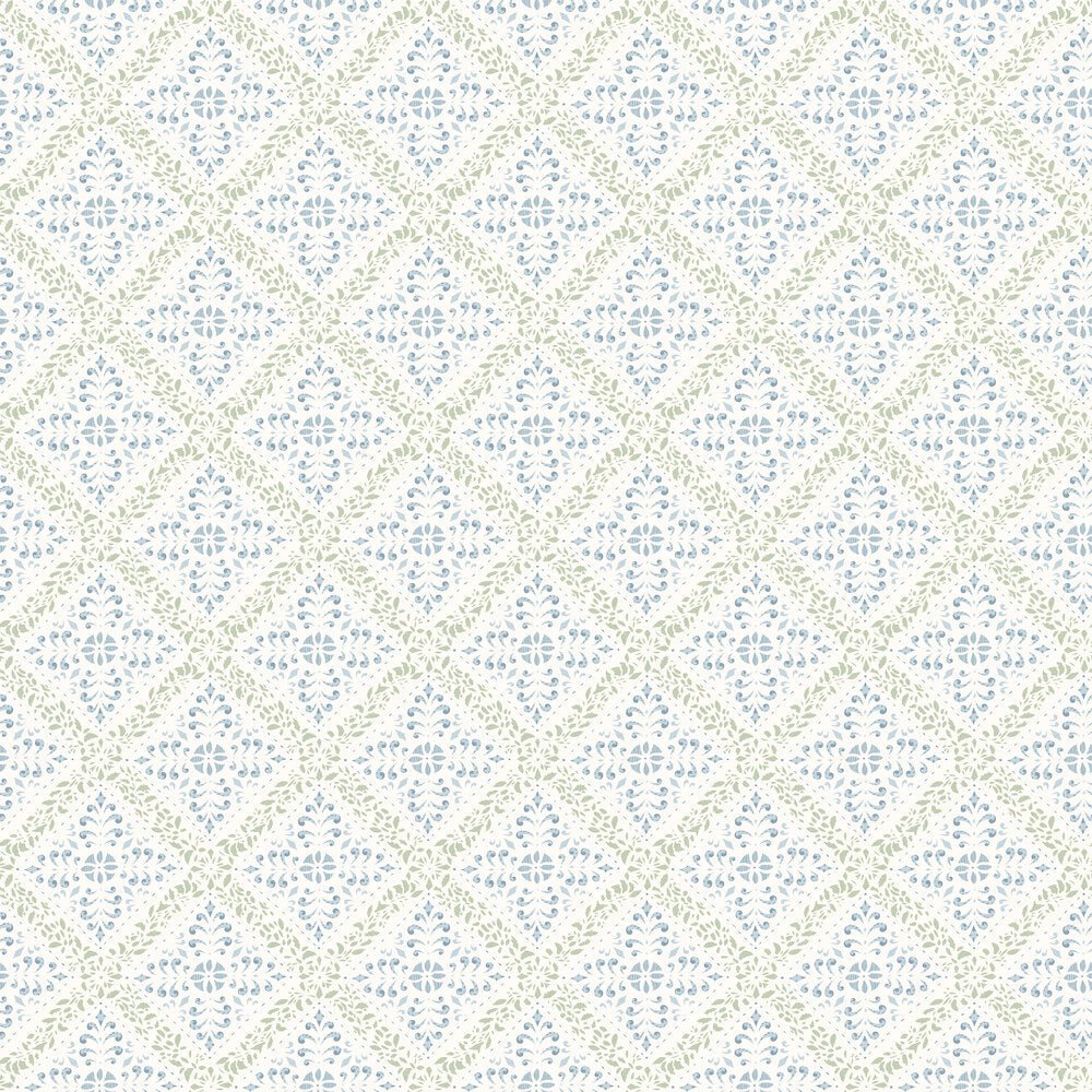 Nyborg Wallpaper - Blue / Green - Boråstapeter - 4516 - Premier Wallcovering