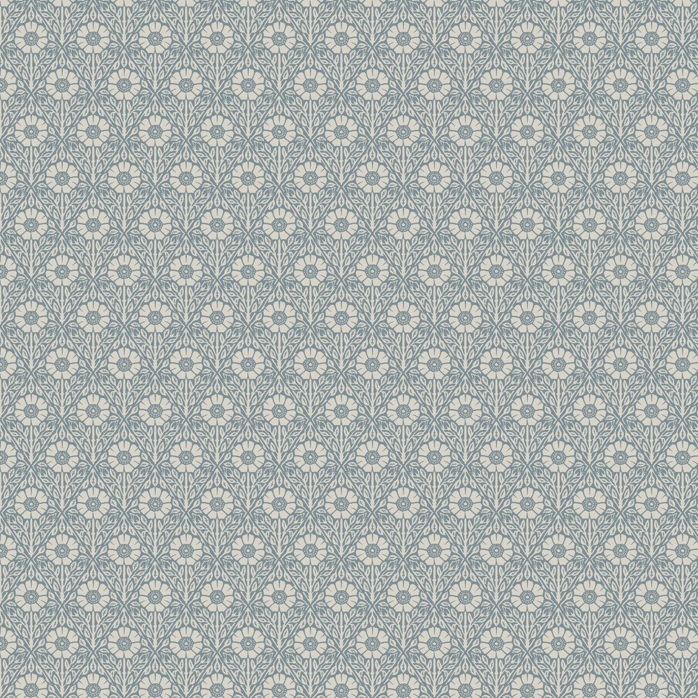 Nyponros Wallpaper - Blue - Boråstapeter - 5813 - Premier Wallcovering
