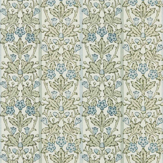 Oak & Blossom Wallpaper - Thyme/Woad - Morris & Co - 217590