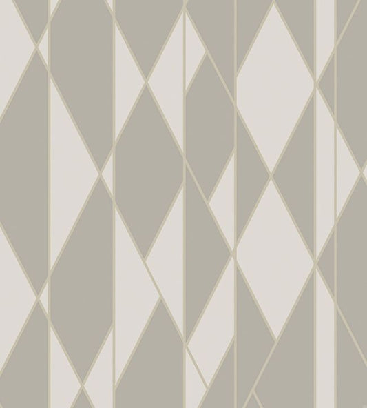 Oblique Wallpaper - Taupe & Metallic Silver - 105/11046 - Cole & Son - Premier Wallcovering