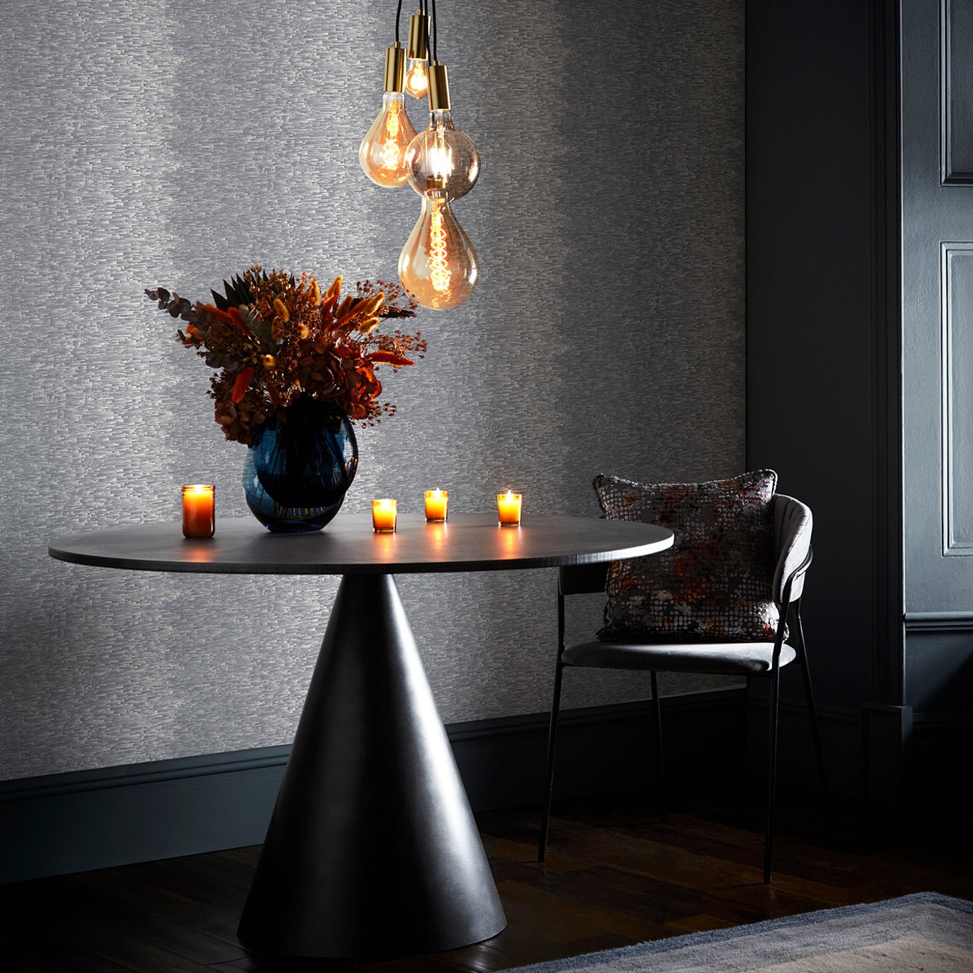 Ombre Wallpaper - Slate - Clarke & Clarke - W0153/02 - Premier Wallcovering