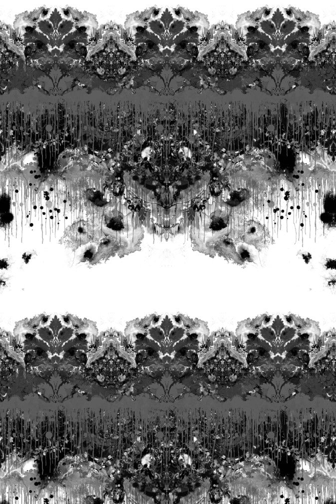 Omni Drips Fabric - Grey - Timorous Beasties - DIGI/OMD/1297/02 - Premier Wallcovering