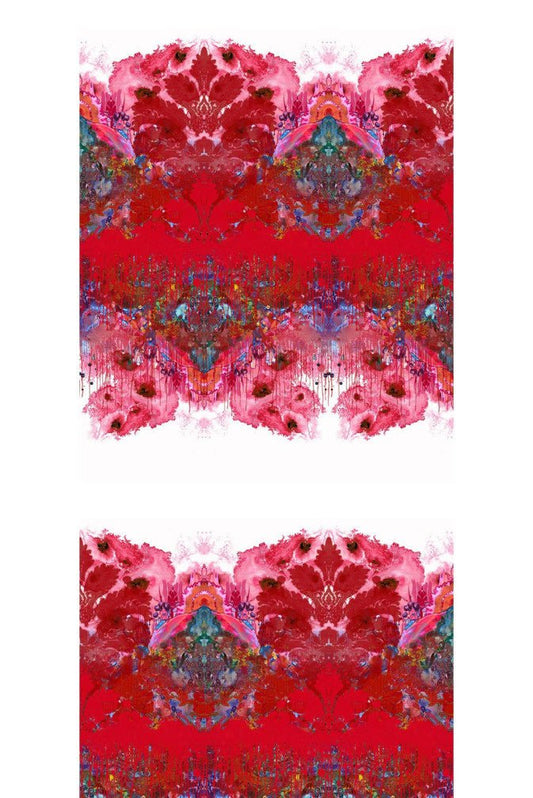 Omni Drips Wallpaper Panels - Red - Timorous Beasties - ROR/OMD/OBRN/01 - Premier Wallcovering