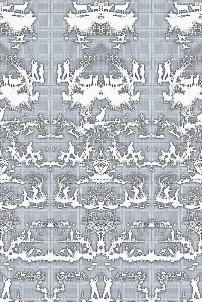 Open Season Wallpaper - Blue - Timorous Beasties - TB/OPSE/MICA/03 - Premier Wallcovering