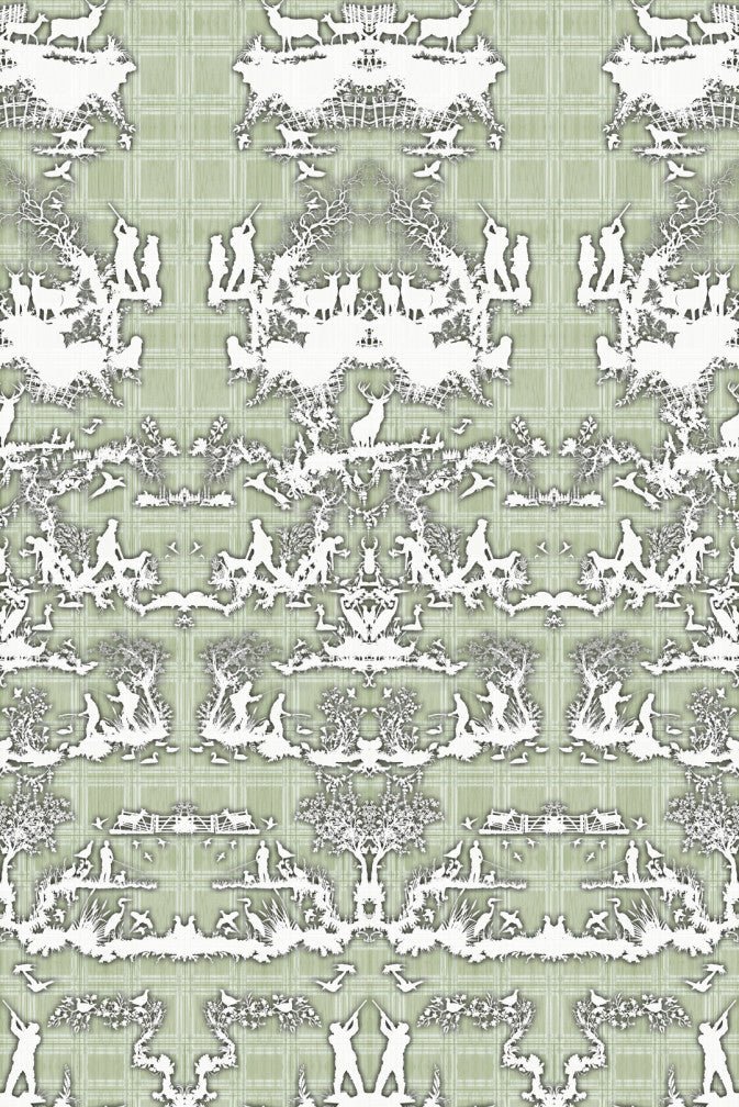 Open Season Wallpaper - Sage - Timorous Beasties - TB/OPSE/MICA/04 - Premier Wallcovering