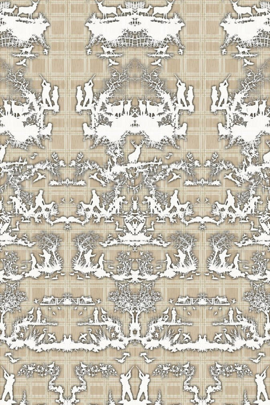 Open Season Wallpaper - Beige - Timorous Beasties - TB/OPSE/MICA/01 - Premier Wallcovering