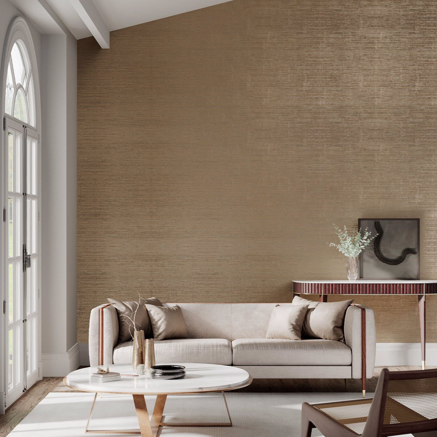Oralia Wallpaper - White Gold - HETH111437 - Harlequin - Premier Wallcovering