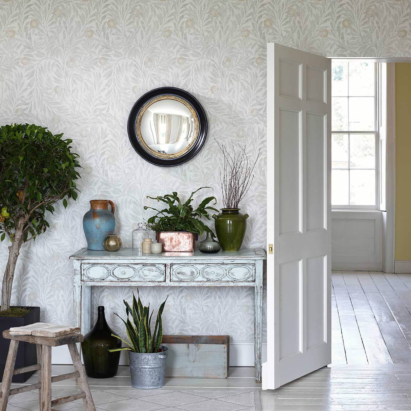 Orange Tree Wallpaper - Dove - Sanderson - DDAM216403