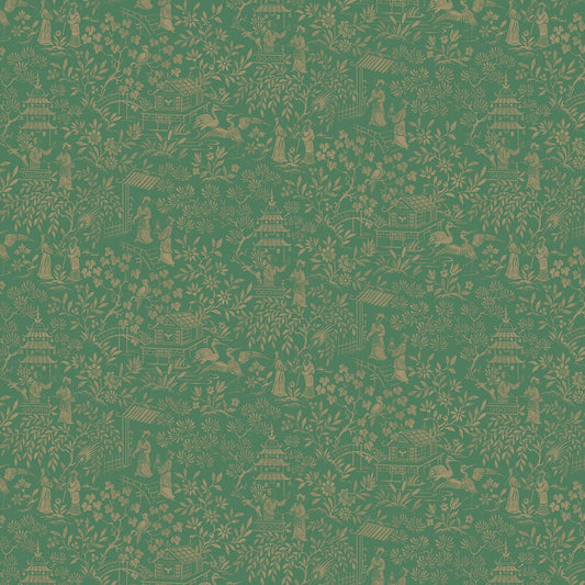 Oriental Garden Wallpaper - Emerald - Boråstapeter - 4271 - Premier Wallcovering