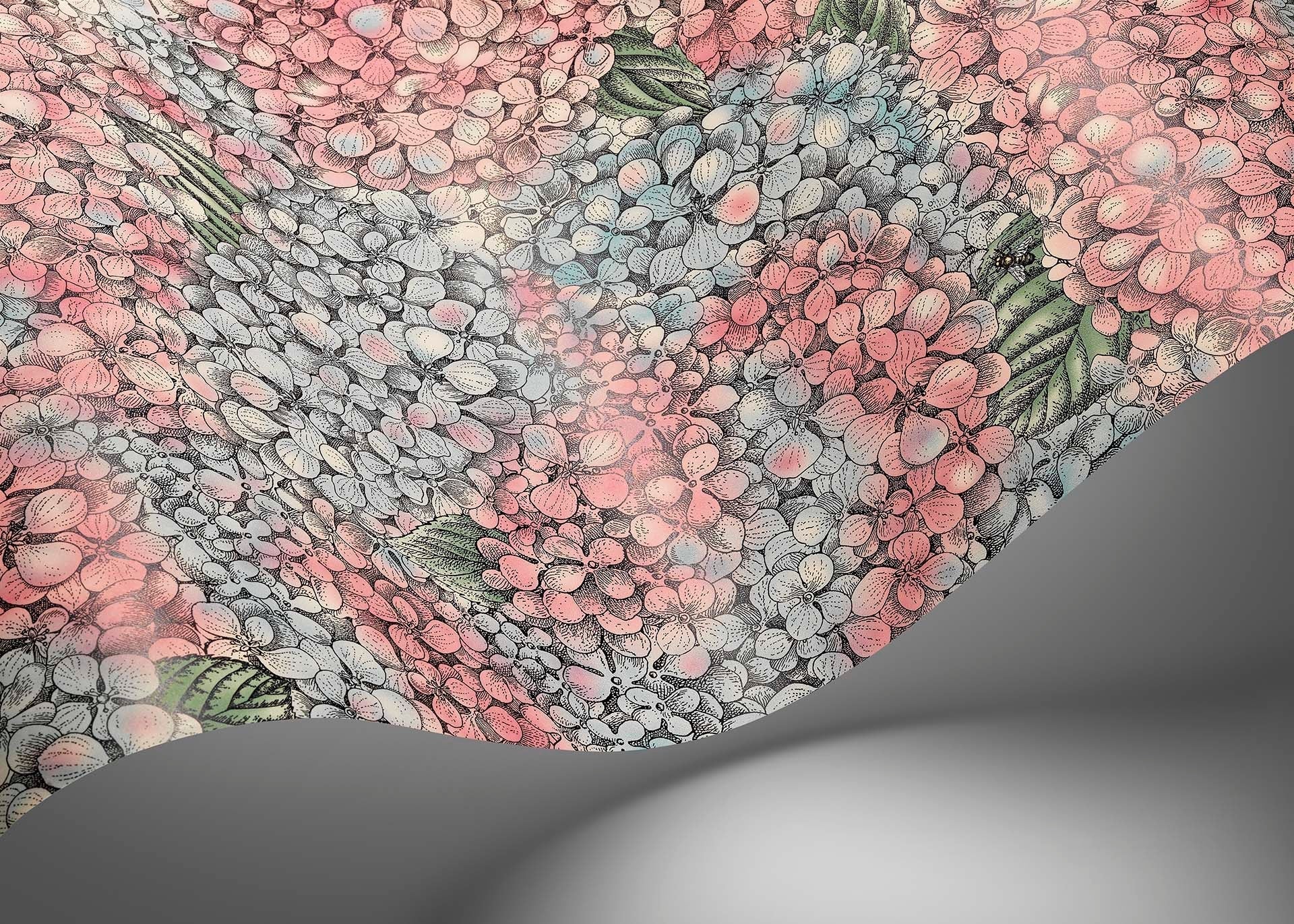 Ortensia Wallpaper - Pink & Blue - 123/9045 - Cole & Son - Premier Wallcovering