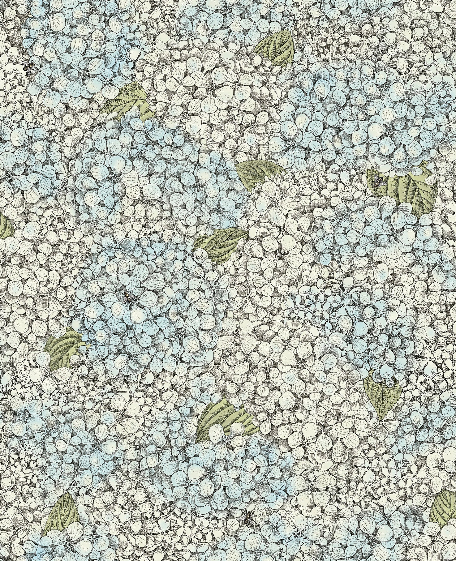 Ortensia Wallpaper - Blue & Cream - 123/9044 - Cole & Son - Premier Wallcovering