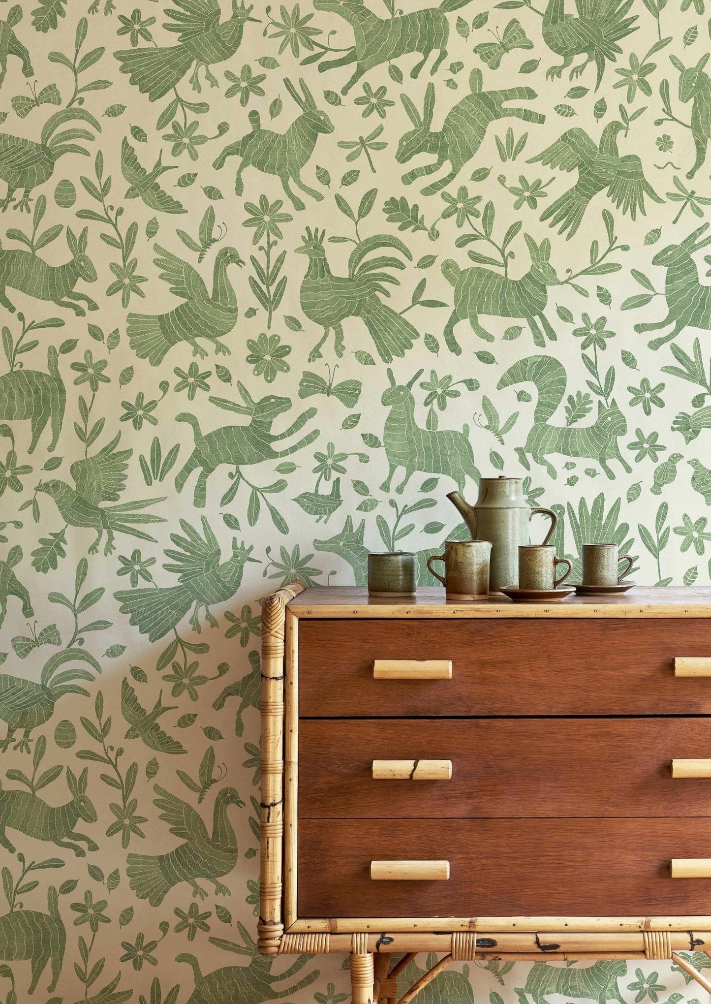 Otomi Wallpaper - Leafy - Lewis & Wood - Premier Wallcovering
