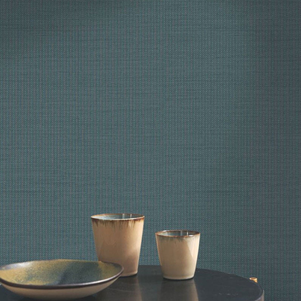 Owen Carnaby Street Wallpaper - Bleu Petrole - Casadeco - 200532899 - Premier Wallcovering