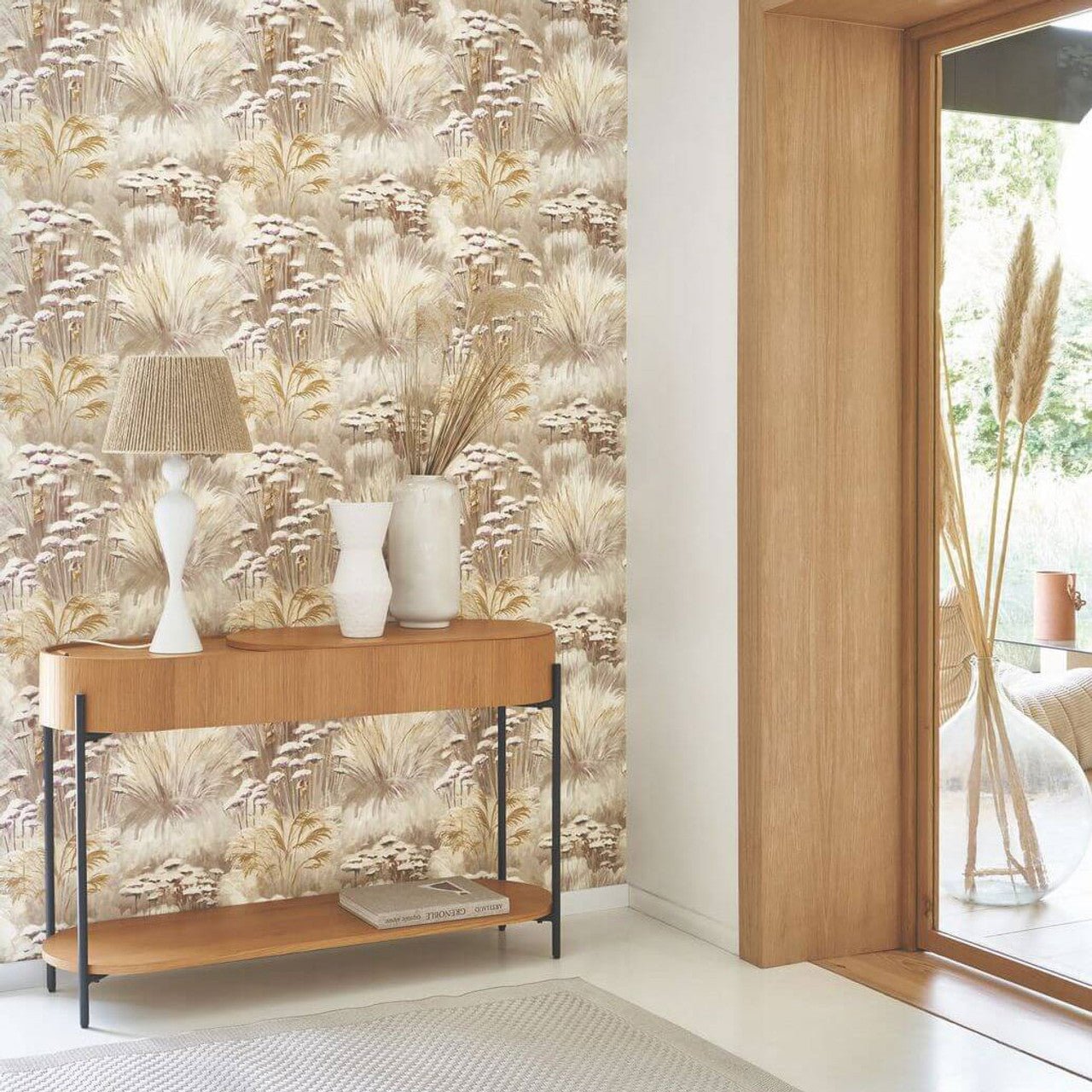 Oyat Sentier Des Dunes Wallpaper - Terre De Sienne - Casadeco - 200948470 - Premier Wallcovering