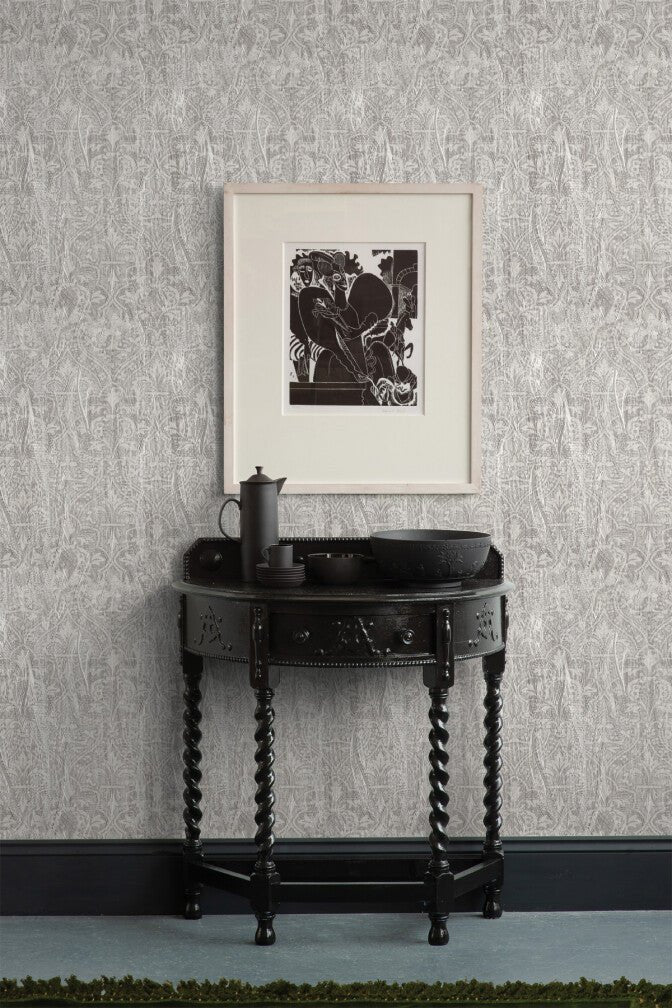 Painted Pugin Wallpaper - Grey - Timorous Beasties - STCO/PNTP/SMM/03 - Premier Wallcovering