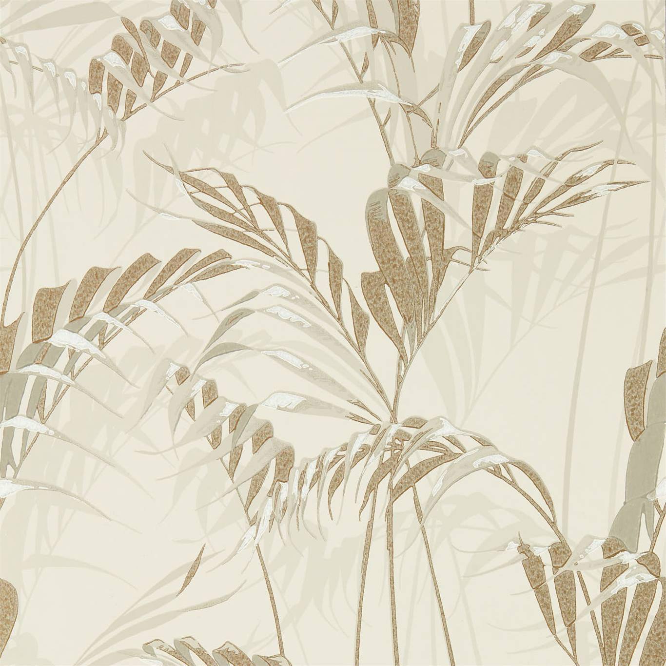 Palm House Wallpaper - Linen/Gilver - Sanderson - DGLW216644