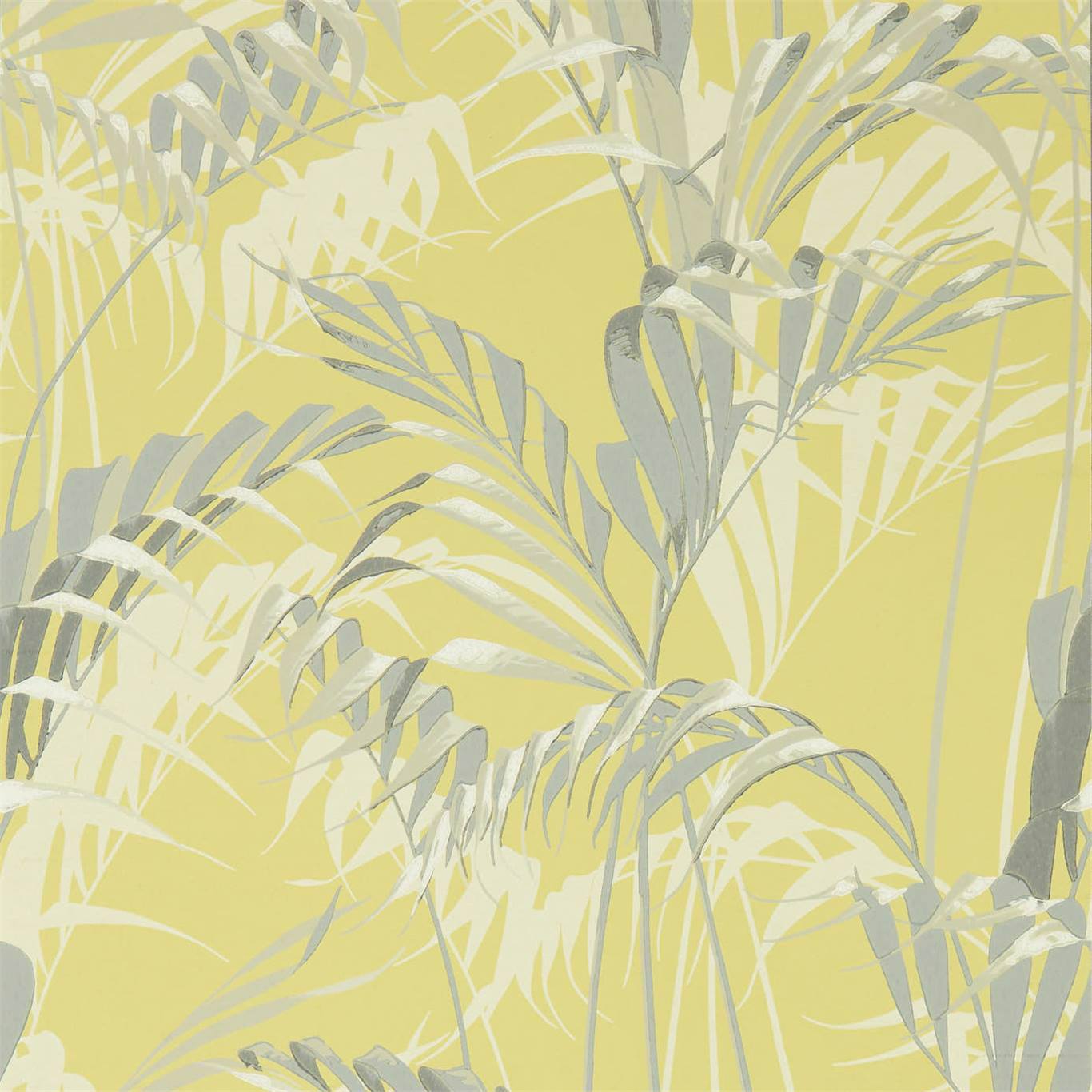 Palm House Wallpaper - Chartreuse/Grey - Sanderson - DGLW216642
