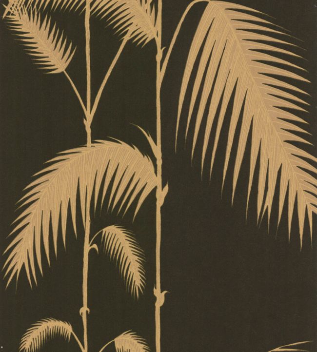 Palm Leaves Wallpaper - Gold on Charcoal - 66/2014 - Cole & Son - Premier Wallcovering