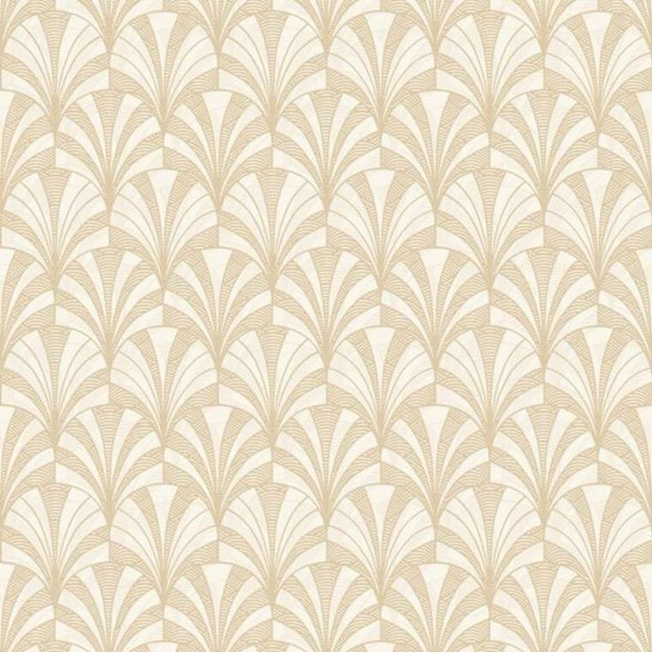 Palmette 1930 Wallpaper - Beige - Casadeco - 85731202 - Premier Wallcovering