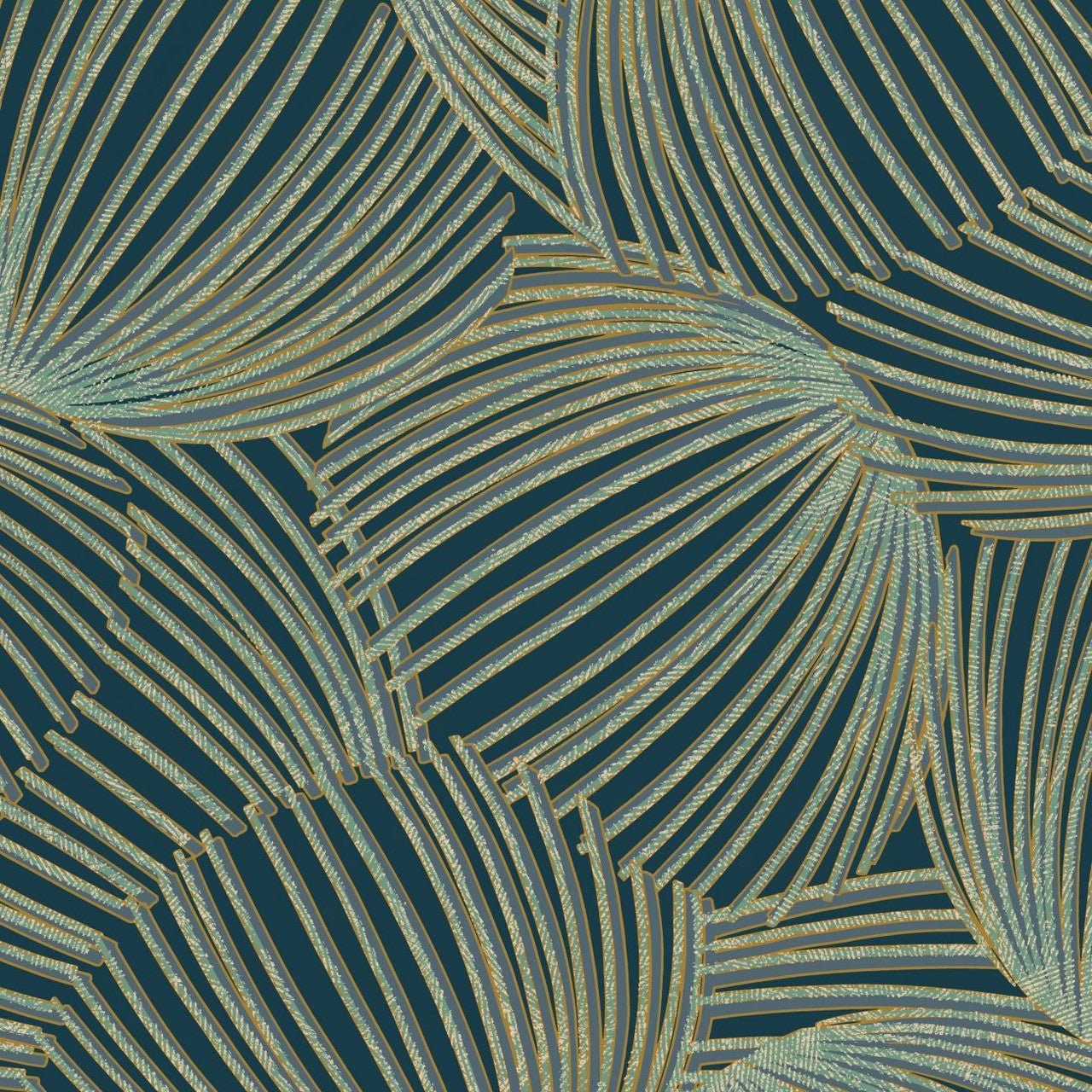 Pampelonne Mediterranee Wallpaper - Lagon - Casadeco - 87426812 - Premier Wallcovering