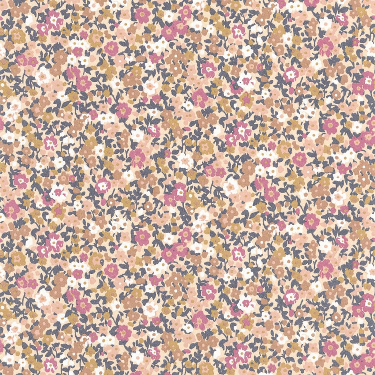 Pansy Flower Market Wallpaper - Lilas / Beige Rose - Casadeco - 89215404 - Premier Wallcovering