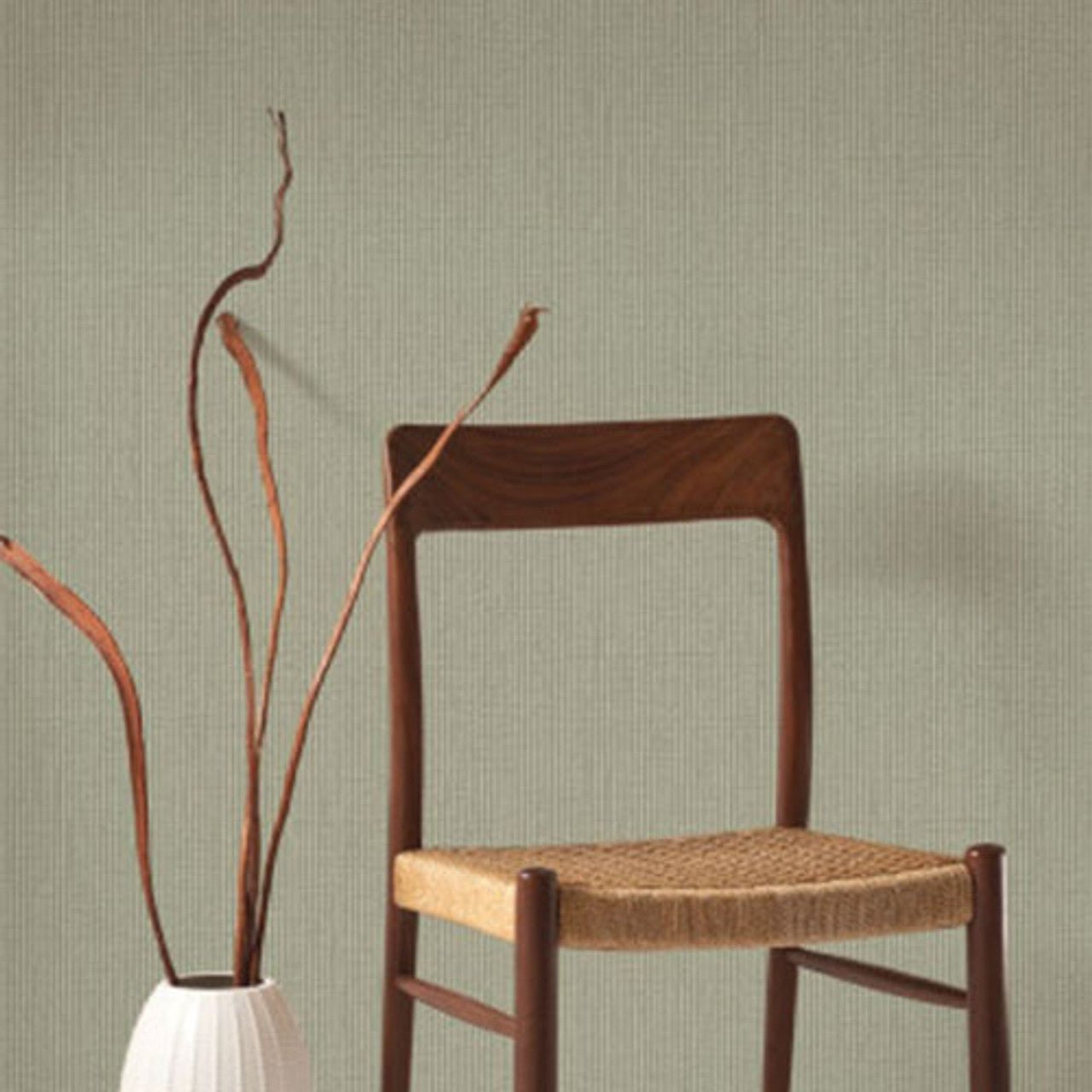 Papier Kraft Papercraft Wallpaper - Sauge - Casadeco - 89657202 - Premier Wallcovering