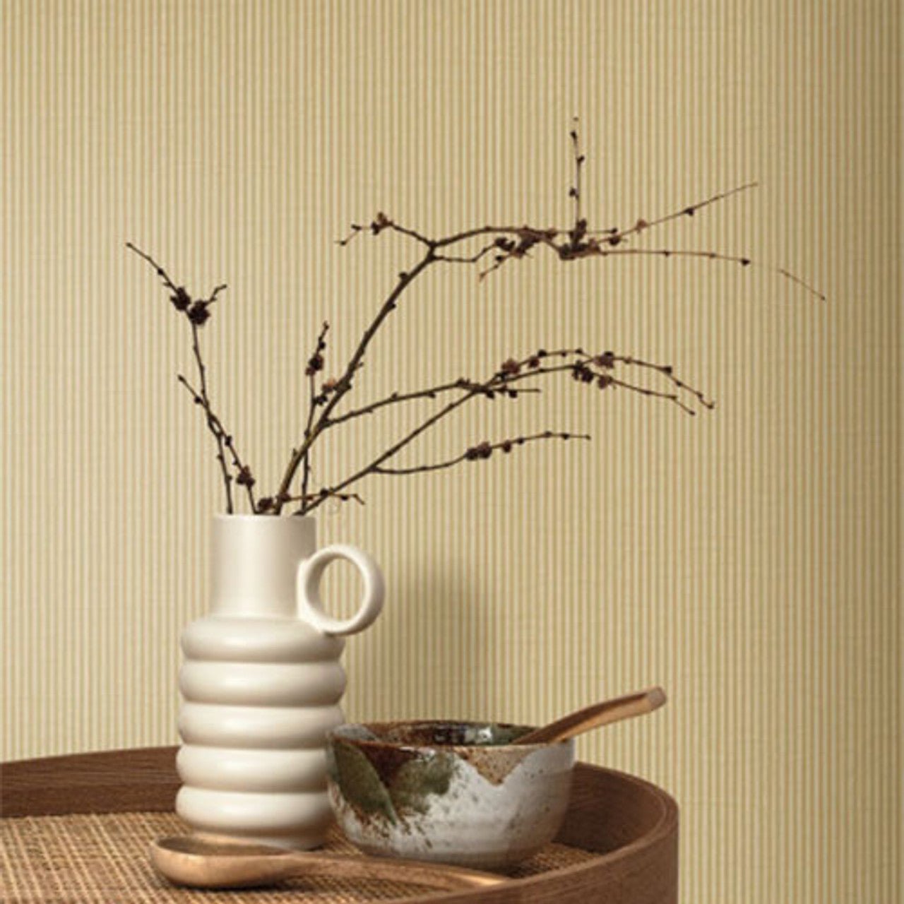 Papier Kraft Papercraft Wallpaper - Moutarde - Casadeco - 89652332 - Premier Wallcovering