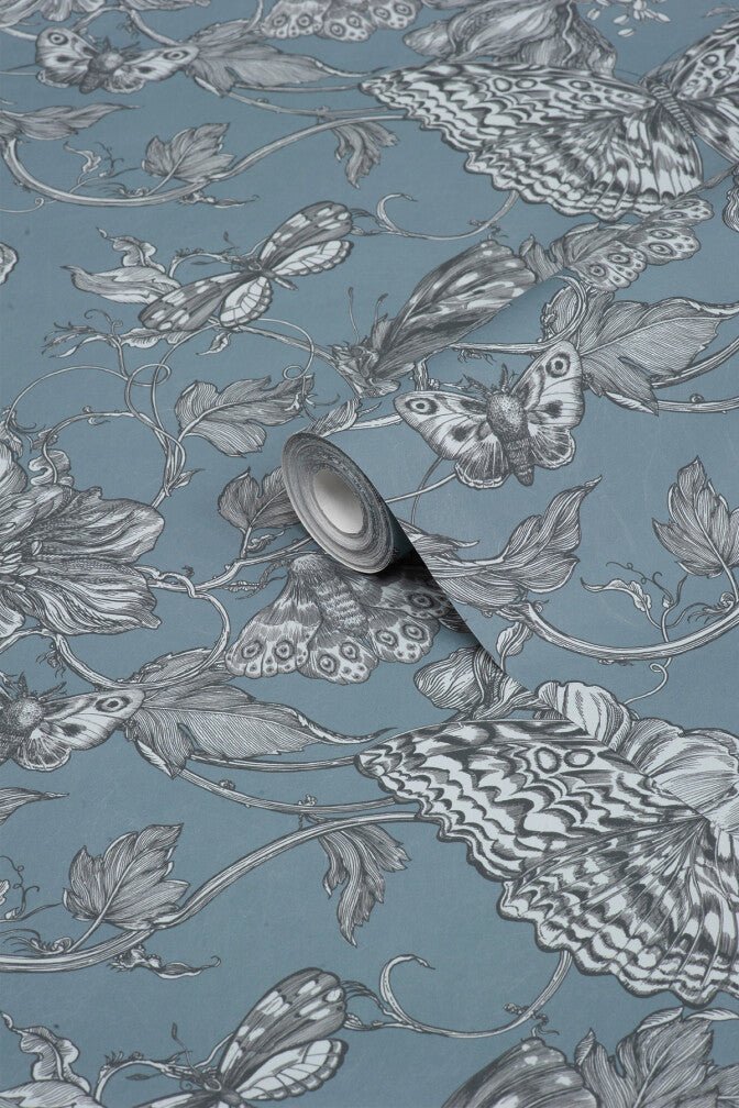 Papillon Wallpaper - Saxe - Timorous Beasties - BTN/PAP/TXMT/06 - Premier Wallcovering