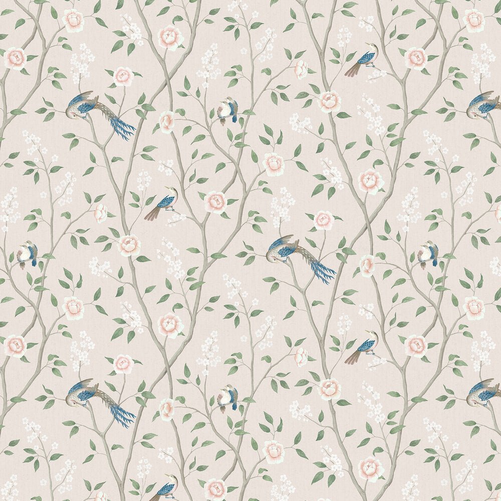 Paradise Birds Wallpaper - Cream - Boråstapeter - 4270 - Premier Wallcovering