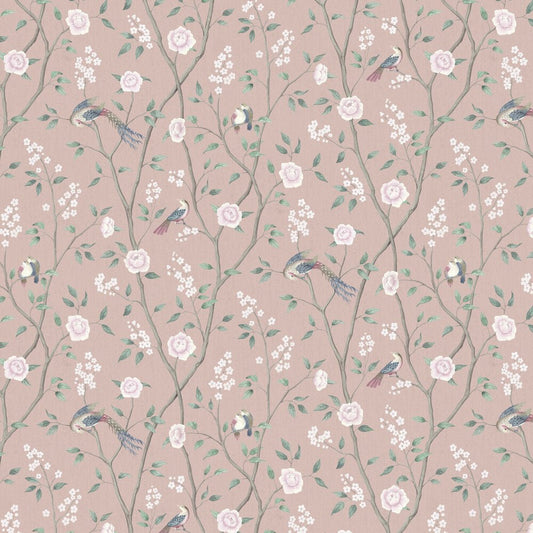 Paradise Birds Wallpaper - Pink - Boråstapeter - 1901 - Premier Wallcovering