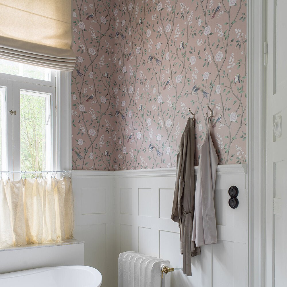Paradise Birds Wallpaper - Pink - Boråstapeter - 1901 - Premier Wallcovering