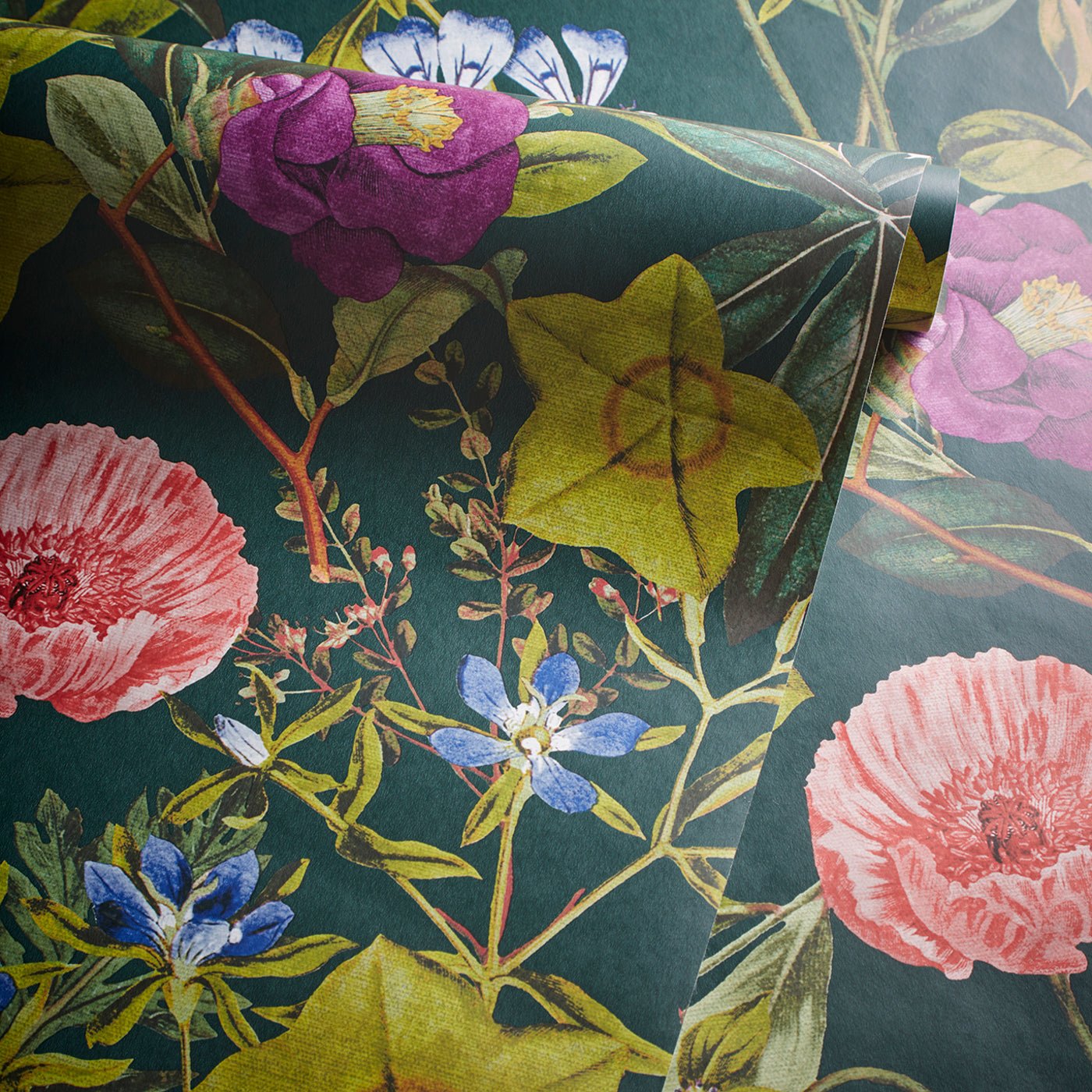 Passiflora Wallpaper - Emerald - Clarke & Clarke - W0143/02 - Premier Wallcovering