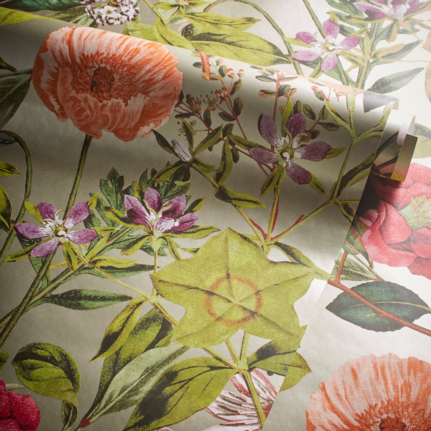Passiflora Wallpaper - Mulberry/Gilver - Clarke & Clarke - W0143/03 - Premier Wallcovering
