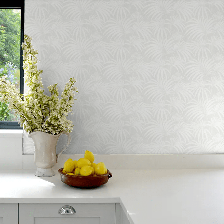 Paula Wallpaper - White - Boråstapeter - 38768 - Premier Wallcovering