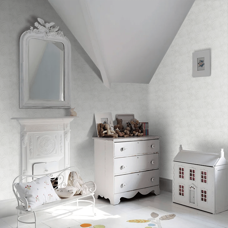 Paula Wallpaper - White - Boråstapeter - 38768 - Premier Wallcovering