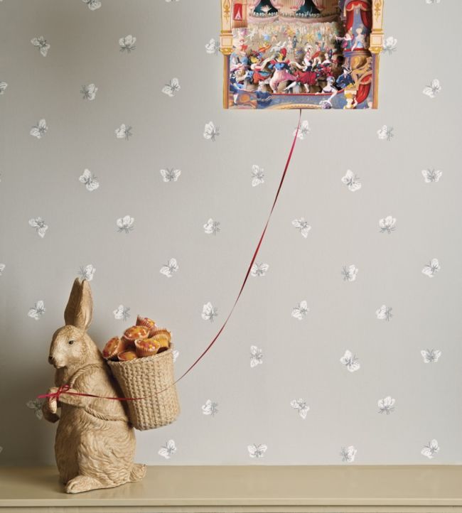 Peaseblossom Wallpaper - Chalk on Duck Egg - 103/10032 - Cole & Son - Premier Wallcovering