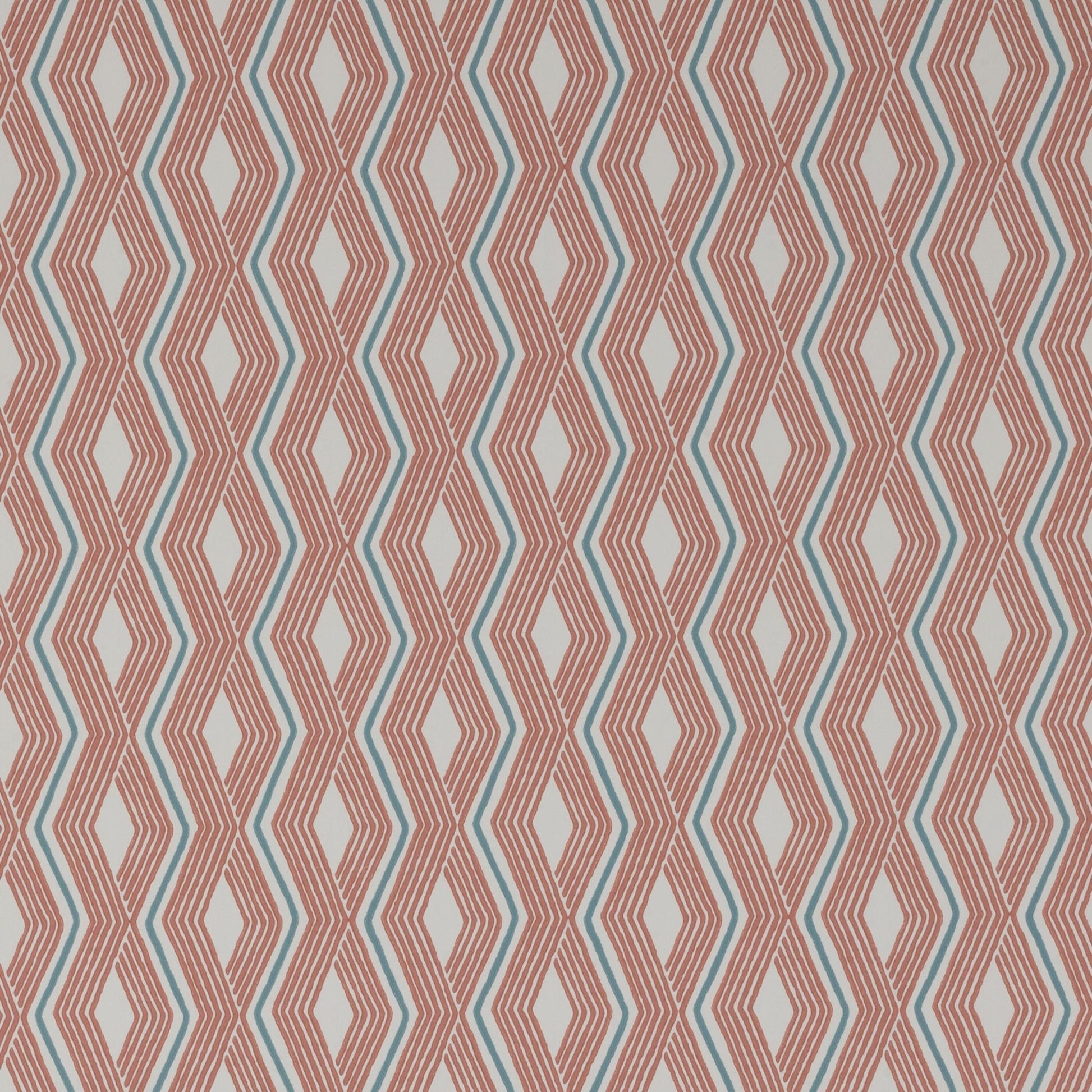 Pemba Wallpaper - Red/Blue - J177W - 02 - Jane Churchill