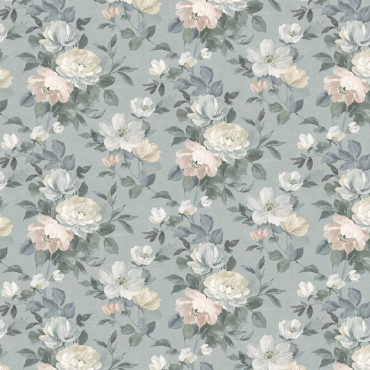 Peony Wallpaper - Blue - Boråstapeter - 7224 - Premier Wallcovering