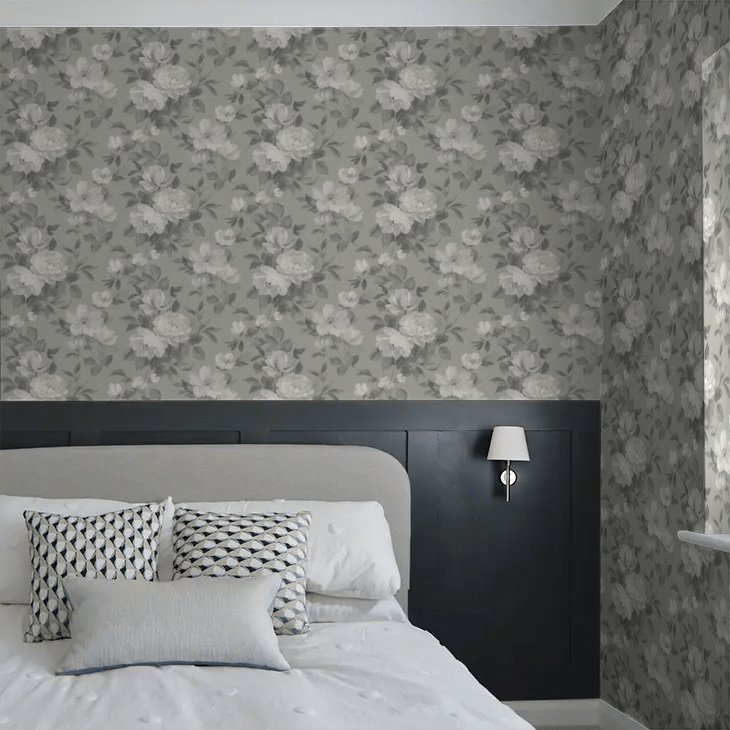 Peony Wallpaper - Grey - Boråstapeter - 7226 - Premier Wallcovering