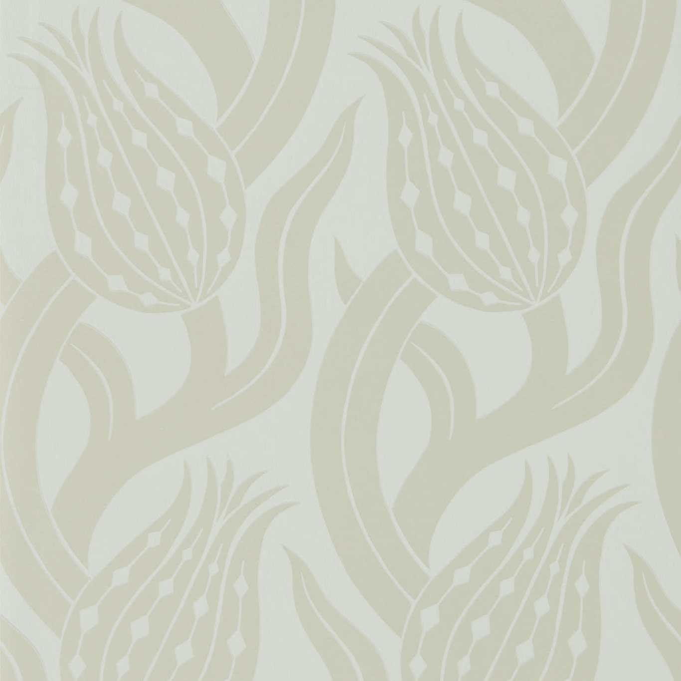 Persian Tulip Wallpaper - Silver - ZHIW312998 - Zoffany