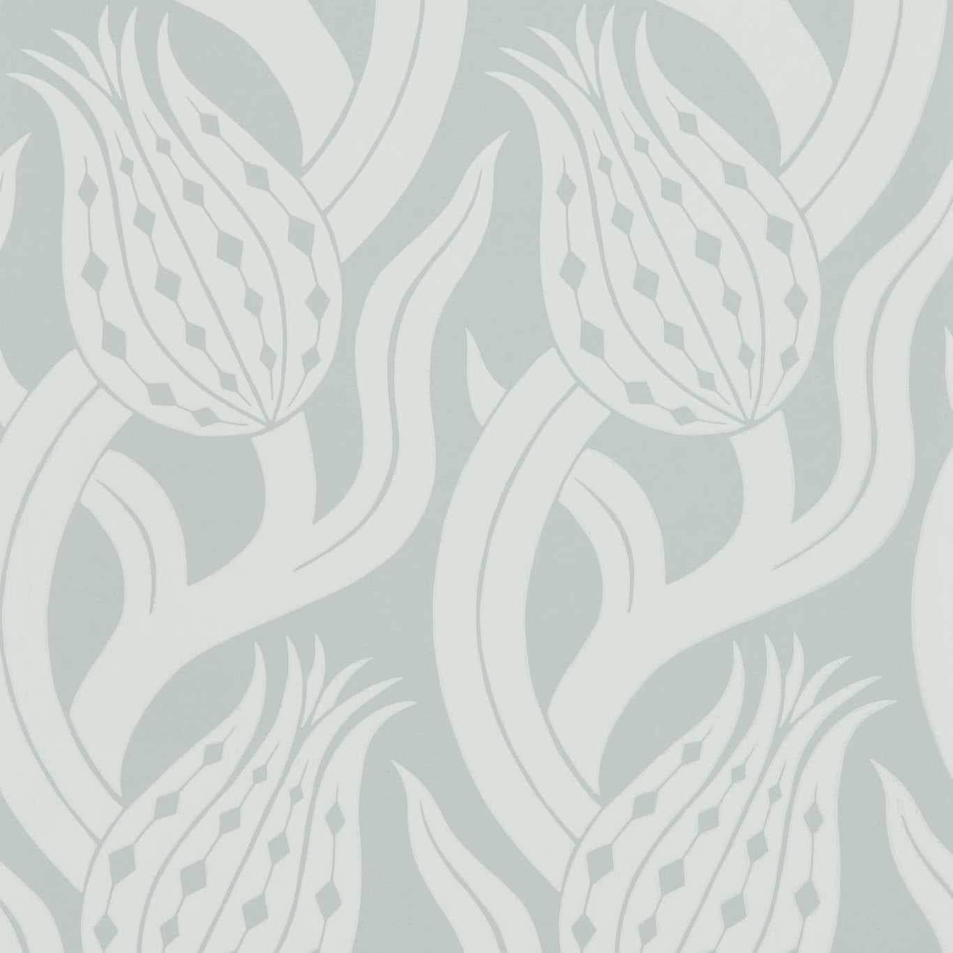 Persian Tulip Wallpaper - Quartz Grey - ZHIW312995 - Zoffany