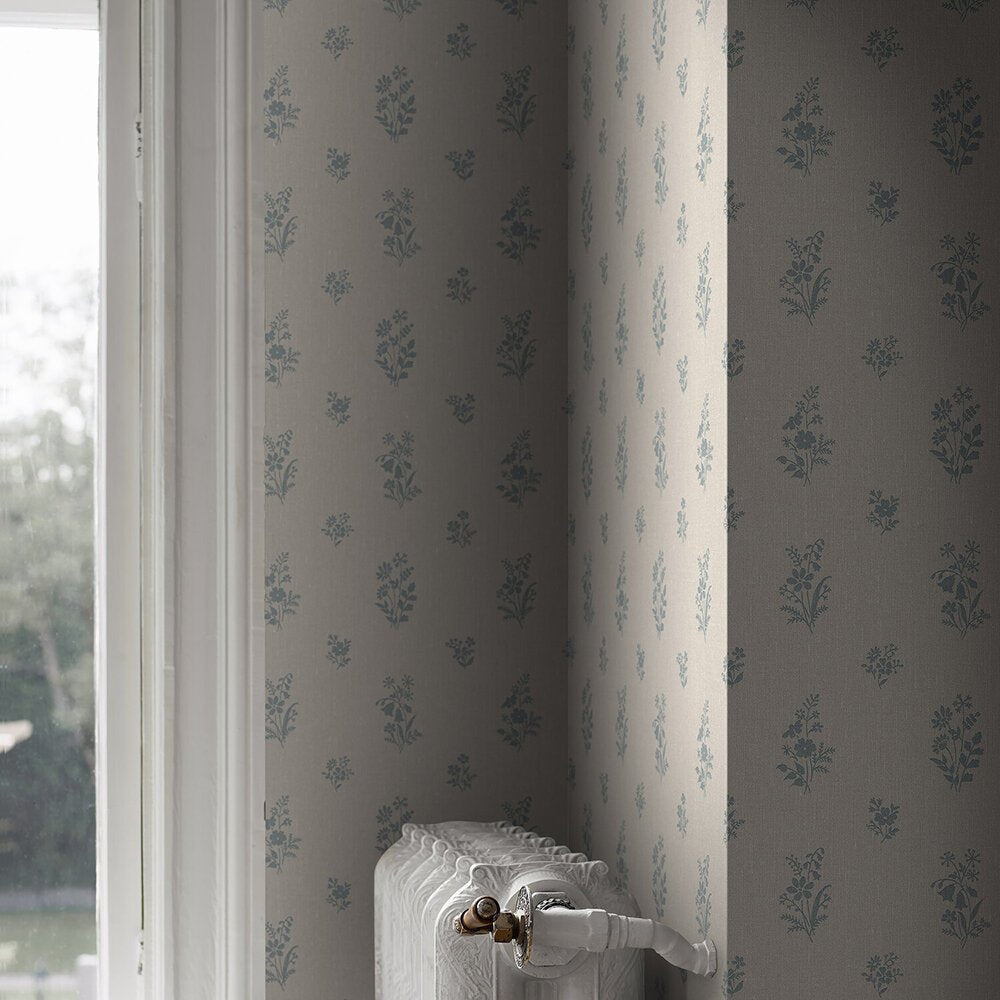 Petit Fleurs Wallpaper - Taupe - Boråstapeter - 4264 - Premier Wallcovering