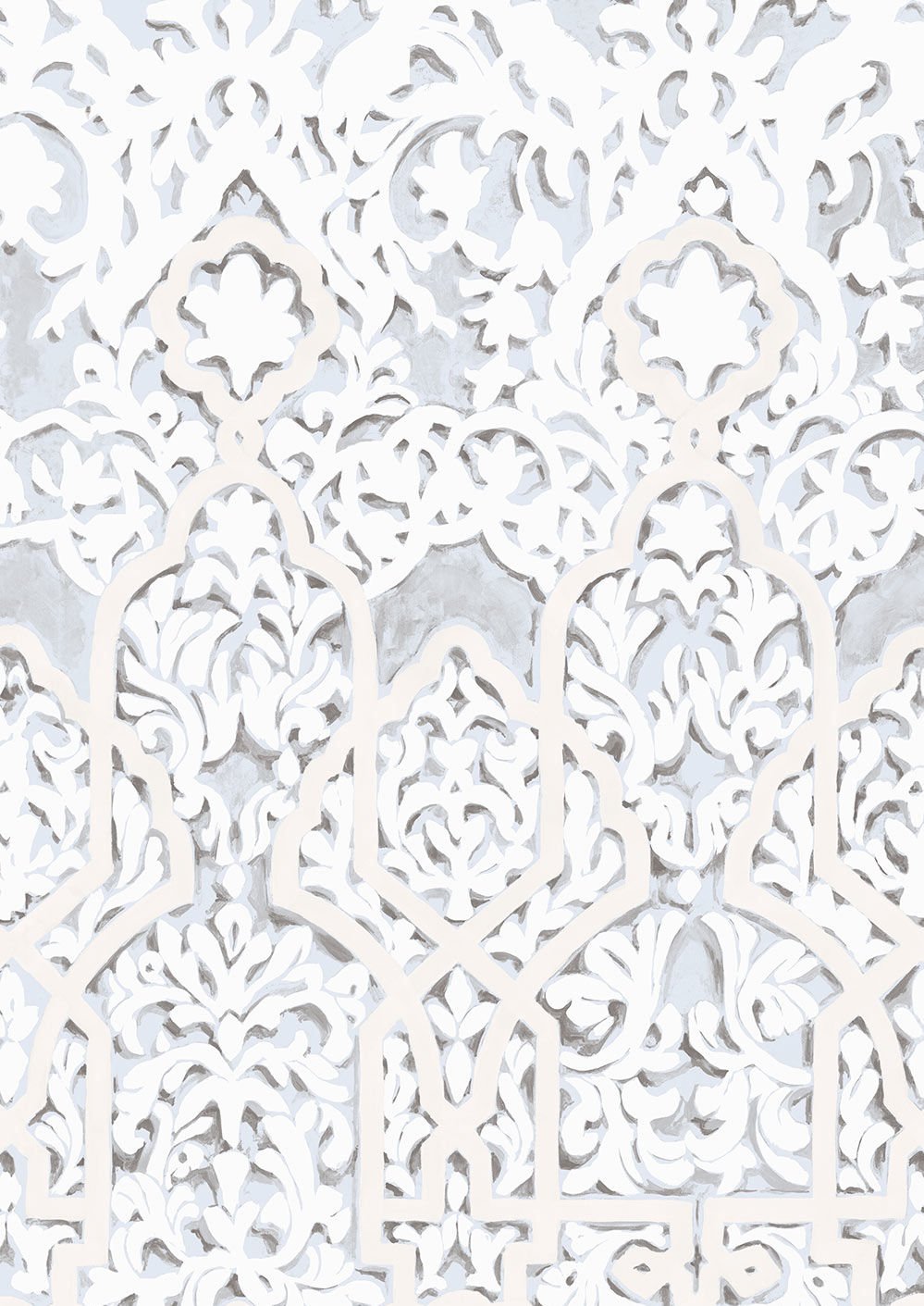 Petra Wallpaper - Rock Salt - Lewis & Wood - Premier Wallcovering