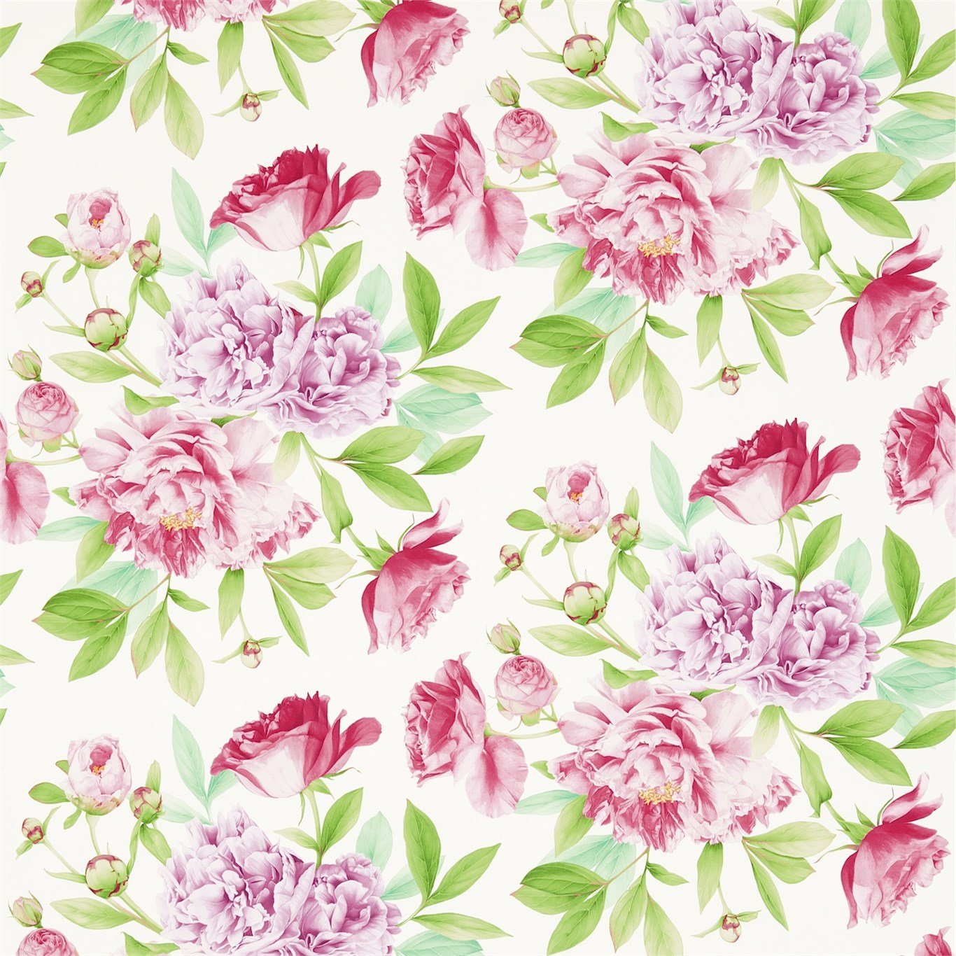 Phoebe Wallpaper - Peony/Leaf - ZWOO311359 - Zoffany