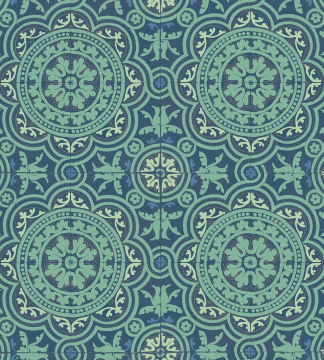 Piccadilly Wallpaper - Teal & Ink - 94/8043 - Cole & Son - Premier Wallcovering