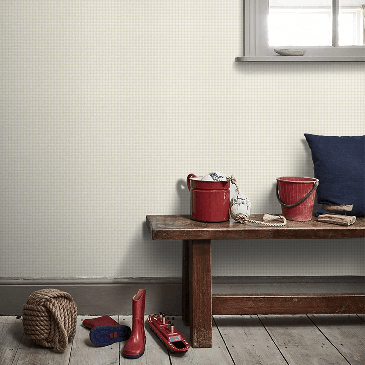 Picnic Check Wallpaper - Beige - Boråstapeter - 7867 - Premier Wallcovering