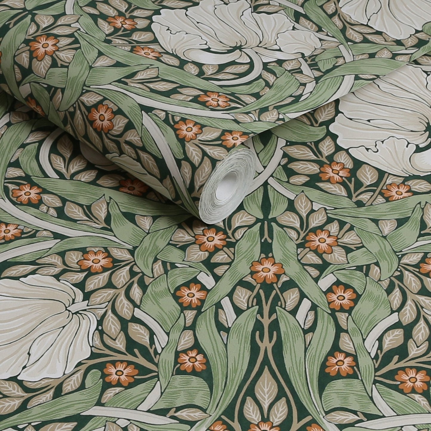 Pimpernel Wallpaper - Green - 124242 - William Morris AH - Premier Wallcovering
